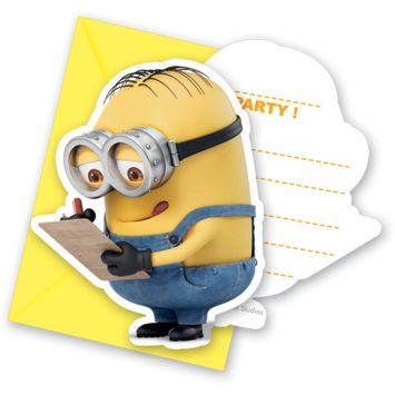 Pack de 6 cartes d'invitation Les Minions ®