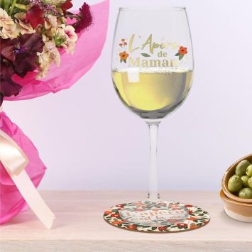 Coffret Verre à Vin - Maman - Collection Maman Chérie