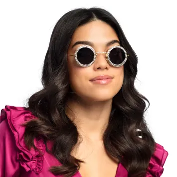 Lunettes rondes brillantes pour adulte | jourdefete.com