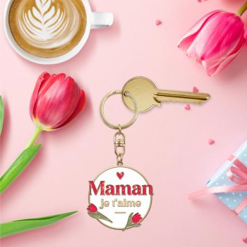 Porte-clés "Maman je t'aime" - Collection Maman d'Amour