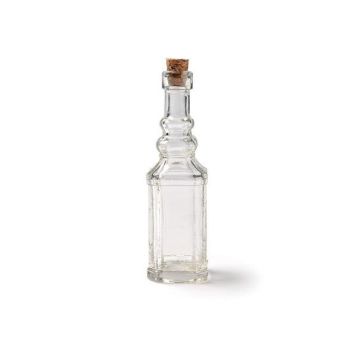 Mignonette en verre avec bouchon en liège de 12 cm | jourdefete.com