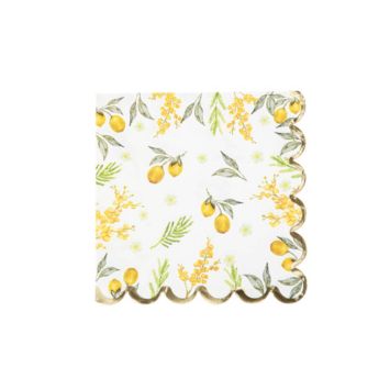 16 Serviettes en papier de la Collection Mimosa