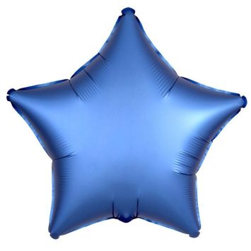 Ballon Hélium Etoile Satiné Bleu Azur