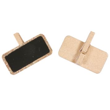 6 Mini Ardoises Pailletées sur Pince - Rose Gold | jourdefete.com