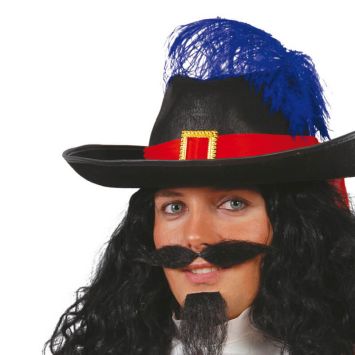 Moustache et barbiche de mousquetaire