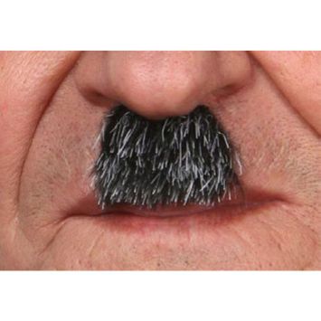 Moustache "Charlot" - Noir méché blanc