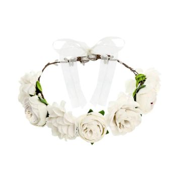 Couronne de fleurs blanches pour mariage | jourdefete.com