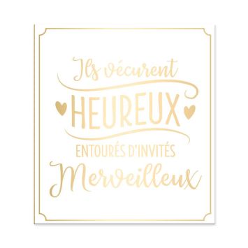 Livre d'or de mariage de la collection vive les mariés blanc et doré | jourdefete.com