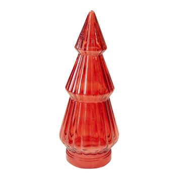 Sapin de Noël en verre strié - 24 cm - Couleur au choix
