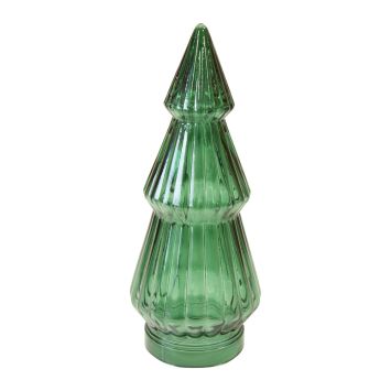 Sapin de Noël en verre strié - 24 cm - Couleur au choix