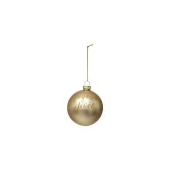 Boule en verre " Joyeux Noël " de 8 cm - Couleur Aléatoire