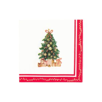 16 serviettes en papier - Noël - 33 x 33 cm - Collection Santa's Christmas