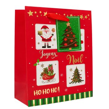 Sac cadeau de Noël en papier - Joyeux Noël Enfantin - Taille S