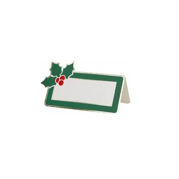 8 marque places feuille de houx de Noël