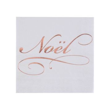 serviette de noël rose gold | jourdefete.com
