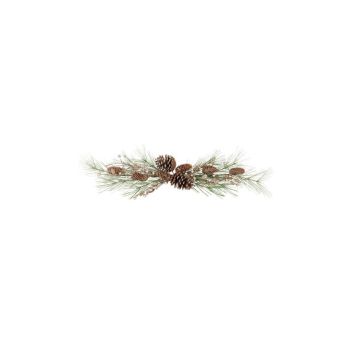 Décoration de table de Noël Boisée Scintillante à Paillettes 75 cm | jourdefete.com
