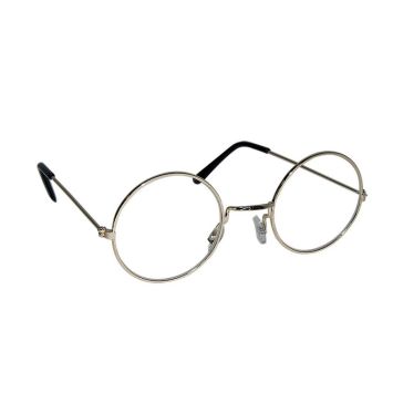 Lunettes de Noël rondes dorées en métal avec verres | jourdefete.com