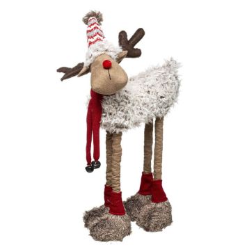 Renne de Noël avec pattes télescopiques - 53 cm