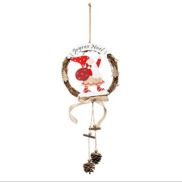 suspension couronne de noël modèle aléatoire | jourdefete.com