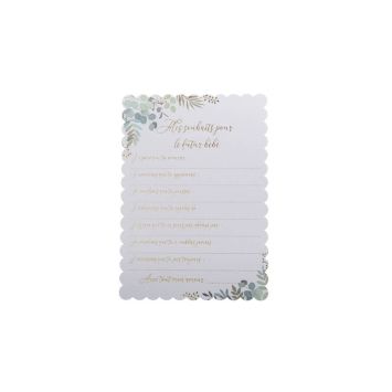 10 cartes de voeux blanches et vertes oh baby | jourdefete.com
