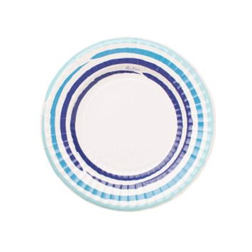 8 Petites Assiettes en Carton - On The Blue | jourdefete.com