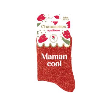 Chaussettes à paillettes pour femme - Collection Maman d'Amour - Modèle au choix