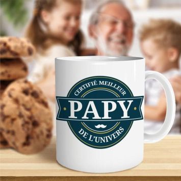 Mug - Certifié meilleur papy de l'univers - Collection Mon Papy