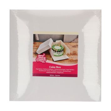 Boîte à gâteau blanche de 30 x 30 x 15 cm | jourdefete.com