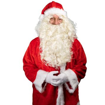 Perruque Père Noël avec barbe et sourcils pour costume de Noël | jourdefete.com