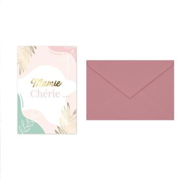 Carte et enveloppe - Mamie Chérie | jourdefete.com