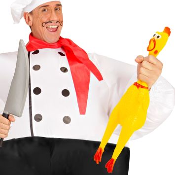 Poulet cri strident 38 cm jaune – jouet humoristique pour soirée déguisée | jourdefete.com