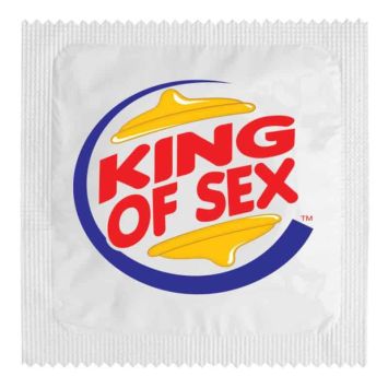 Un superbe préservatif humoristique - King of Sex pour faire un cadeau d'anniversaire ou d'enterrement de vie de célibataire | jourdefete.com