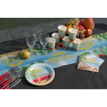 10 Gobelets en carton - Retraite Tropicale - 27 cl