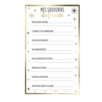 jeu des souvenirs bonne année pour 6 personnes