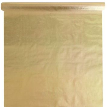 Nappe spunbond dorée réutilisable pour table chic | jourdefete.com