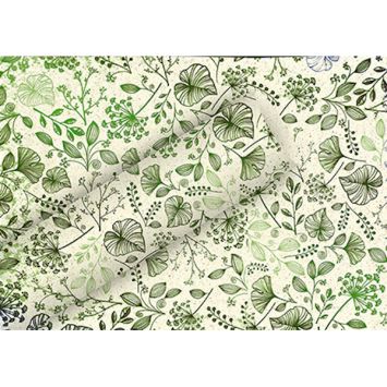 Papier cadeau avec motifs végétaux verts Botanic Mix | jourdefete.com