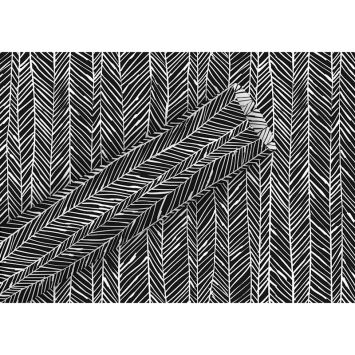 Papier cadeau Graphix Noir et Blanc au motif chevron élégant | jourdefete.com