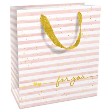 Sac cadeau Love Line Rose | jourdefete.com