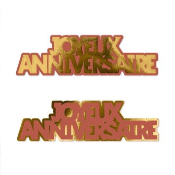 Sachet de 20 décorations de table - Joyeux Anniversaire - Collection Terracotta | jourdefete.com