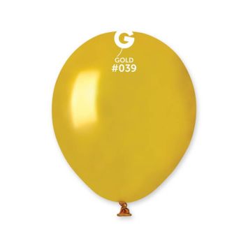 50 ballons métallisés 13 cm or | jourdefete.com