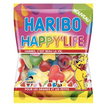 Mélange coloré de bonbons Haribo Happy’Life | jourdefete.com