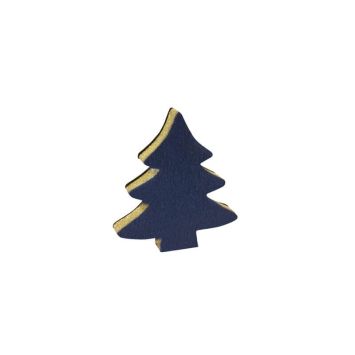 sapin en bois recouvert de velours bordeaux ou marine avec des paillettes dorees | jourdefete.com
