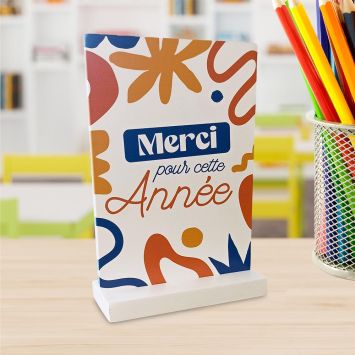 Plaque en bois à poser "Merci pour cette année" - Collection Merci pour cette année