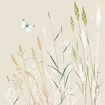 Serviettes Soft Wind Nature avec motifs champêtres | jourdefete.com