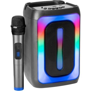 Enceinte Bluetooth 100W avec éclairages LED et micro sans fil | jourdefete.com