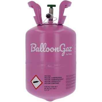 Bonbonne rose de gaz hélium comprimé BalloonGaz Folat pour le gonflage de 30 ballons de fête | jourdefete.com