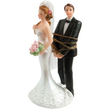 Figurine Couple de Mariés - Marié Enchaîné 