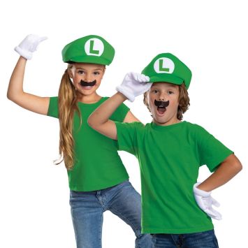 Une casquette, une moustache et une paire de gants pour votre enfant puisse incarner le célèbre Luigi | jourdefete.com
