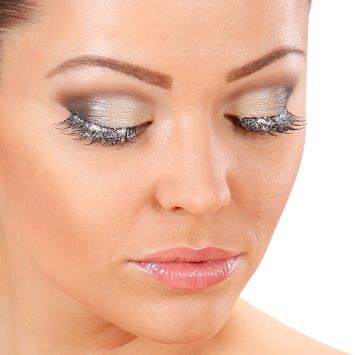 Faux cils à paillettes - Couleur au choix
