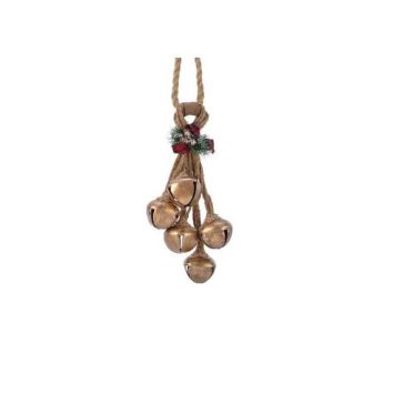 Suspension Grelots avec nœud à carreaux - 29 cm - Couleur au Choix